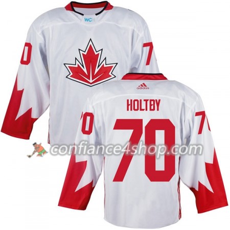 Adidas Maillot de Hockey Canada Braden Holtby 70 Coupe du monde de hockey sur glace 2016 Blanc - Homme